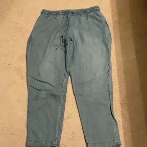 Chambray Ankle Pants